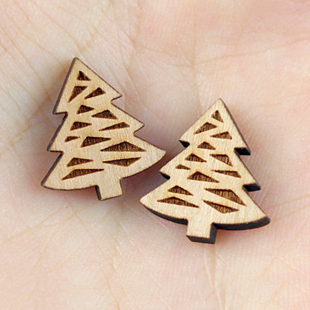 Christmas tree earring studs